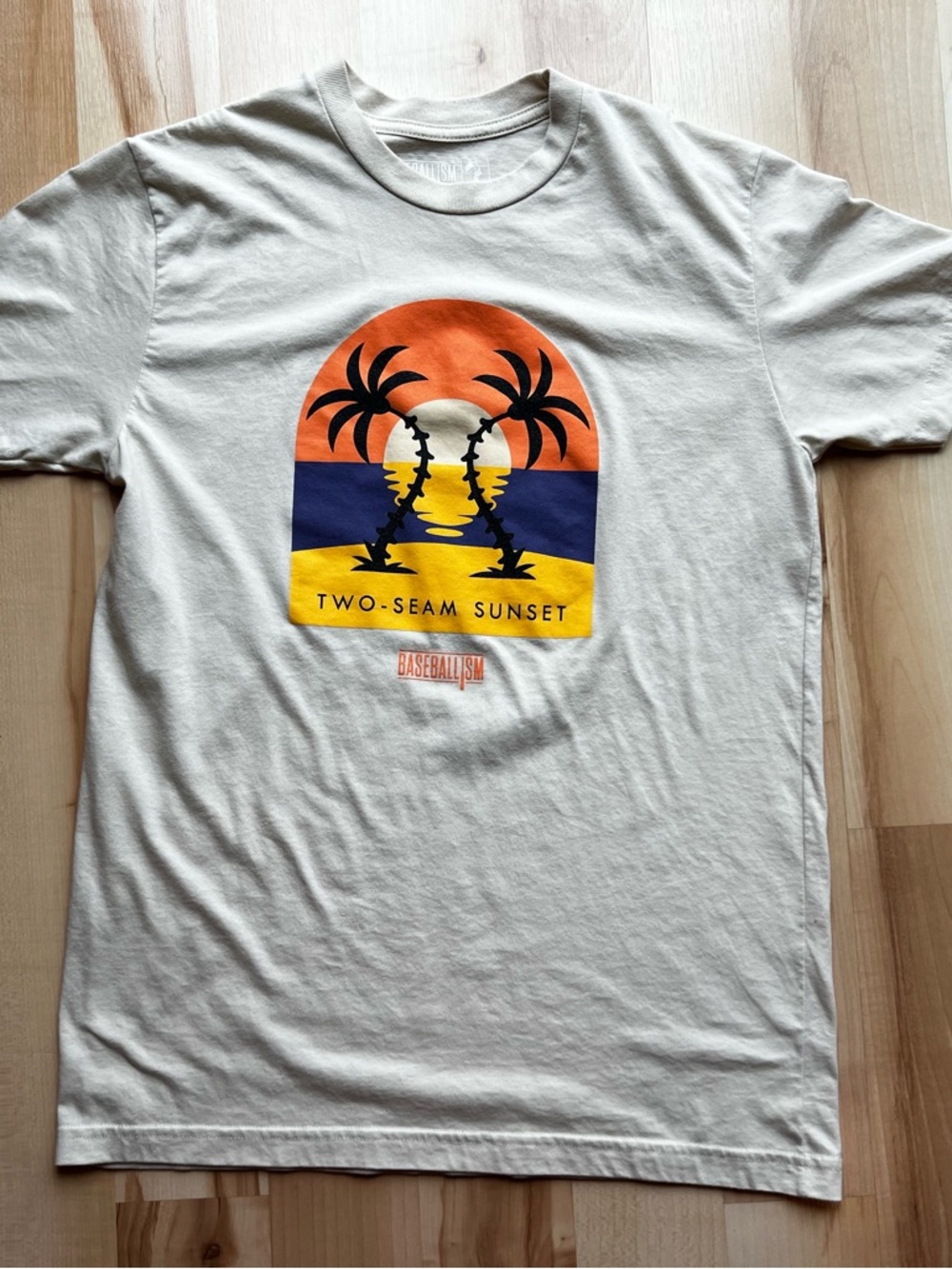 Baseballism Two-Seam Sunset Graphic Tee - Cream